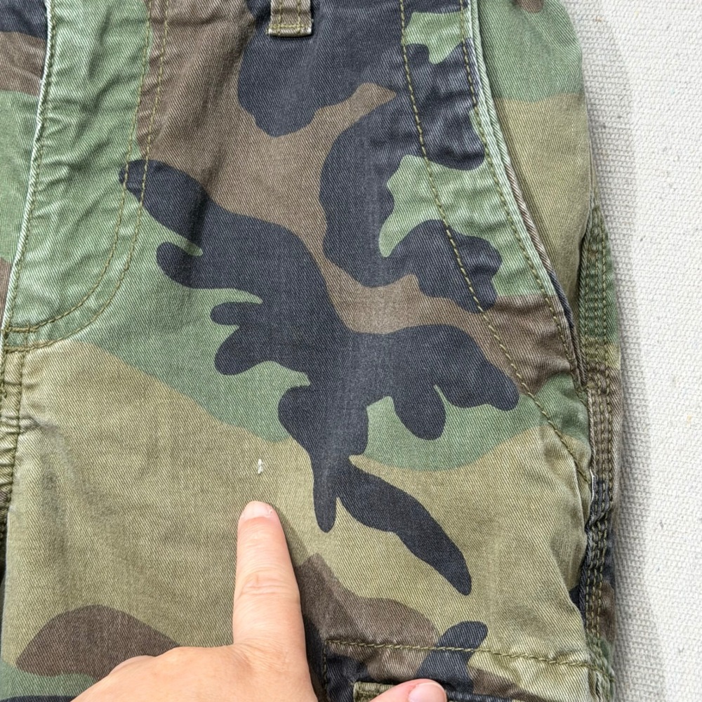 Gap Kids Camo Cargo Shorts Boys 14 Baggy Woodland Camouflage Utility Y2K - Picture 4 of 9